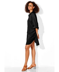 Swimsuits for All Women's Essential Go-Anywhere Oversized Beach Shirt Cover Up