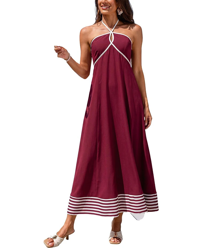 Cupshe Women's One Red Maxi Beach Dress