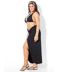 Swimsuits for All Women's Pack and Go Wrinkle-Resistant Sarong Skirt Cover Up
