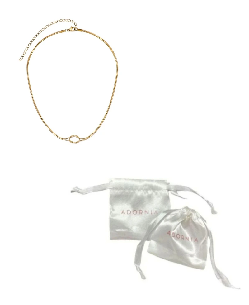 Adornia Tarnish Resistant Gold Adjustable Knot Necklace