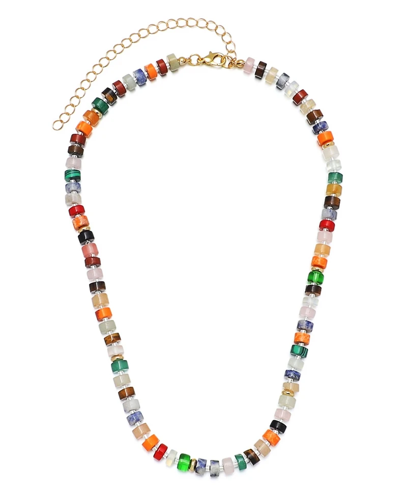 Adornia Rainbow Beaded Necklace