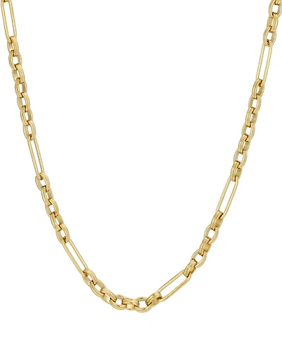 Adornia Tarnish Resistant Gold Mixed Paperclip Chain Necklace