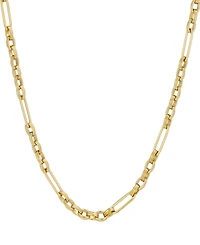 Adornia Tarnish Resistant Gold Mixed Paperclip Chain Necklace