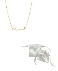 Adornia Tarnish Resistant Gold Cursive Mama Necklace