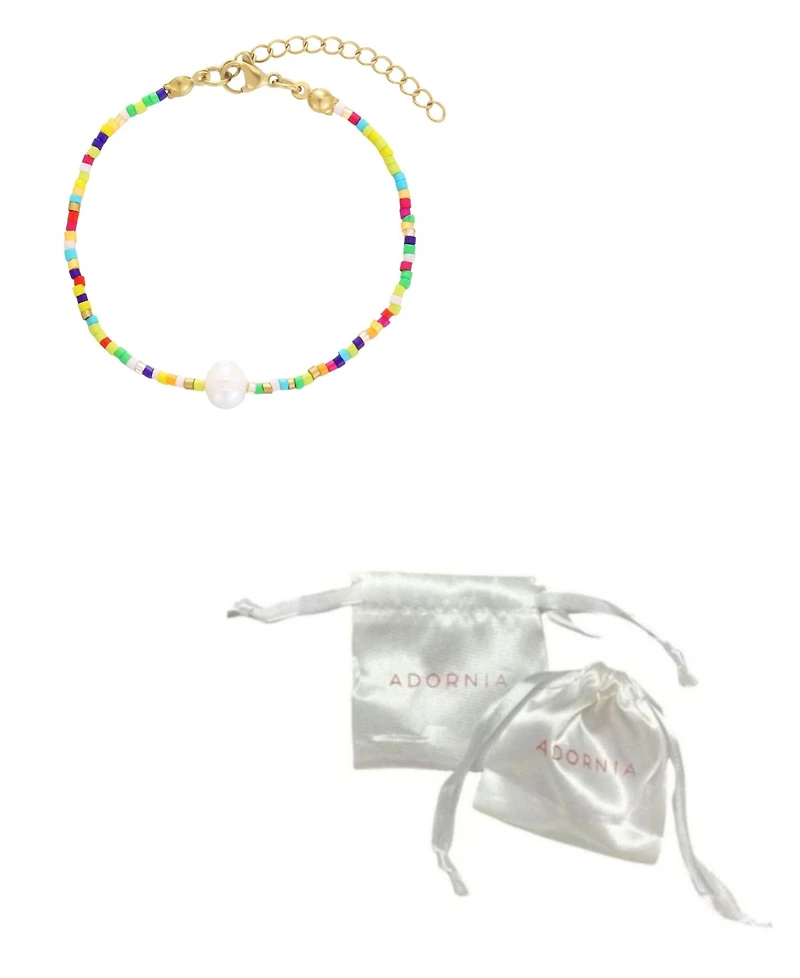 Adornia Natural Freshwater Pearl Color Bead Bracelet
