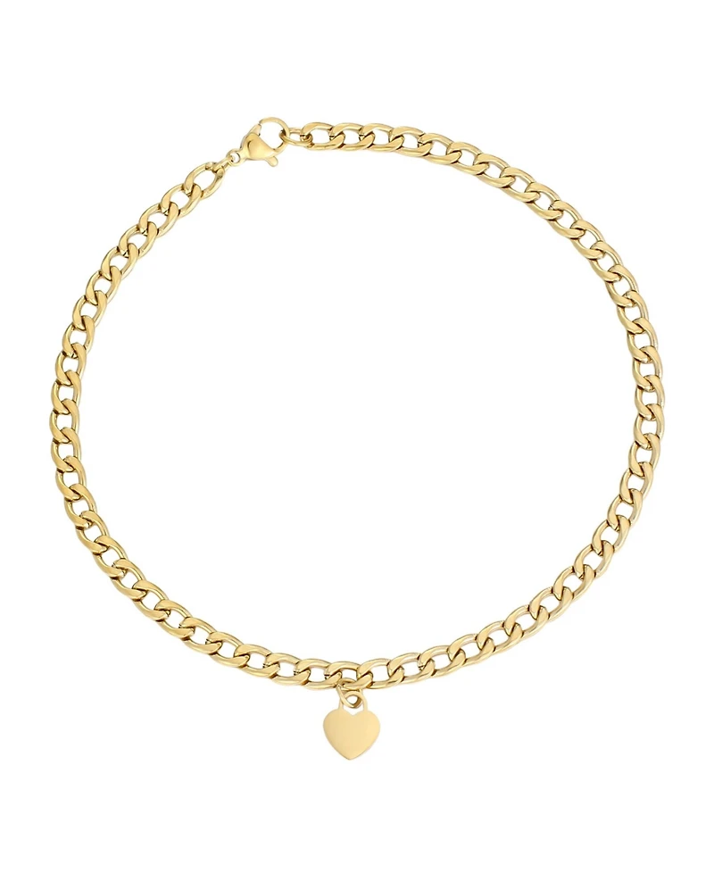 Adornia Tarnish Resistant Gold Curb Link Anklet