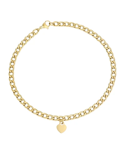 Adornia Tarnish Resistant Gold Curb Link Anklet