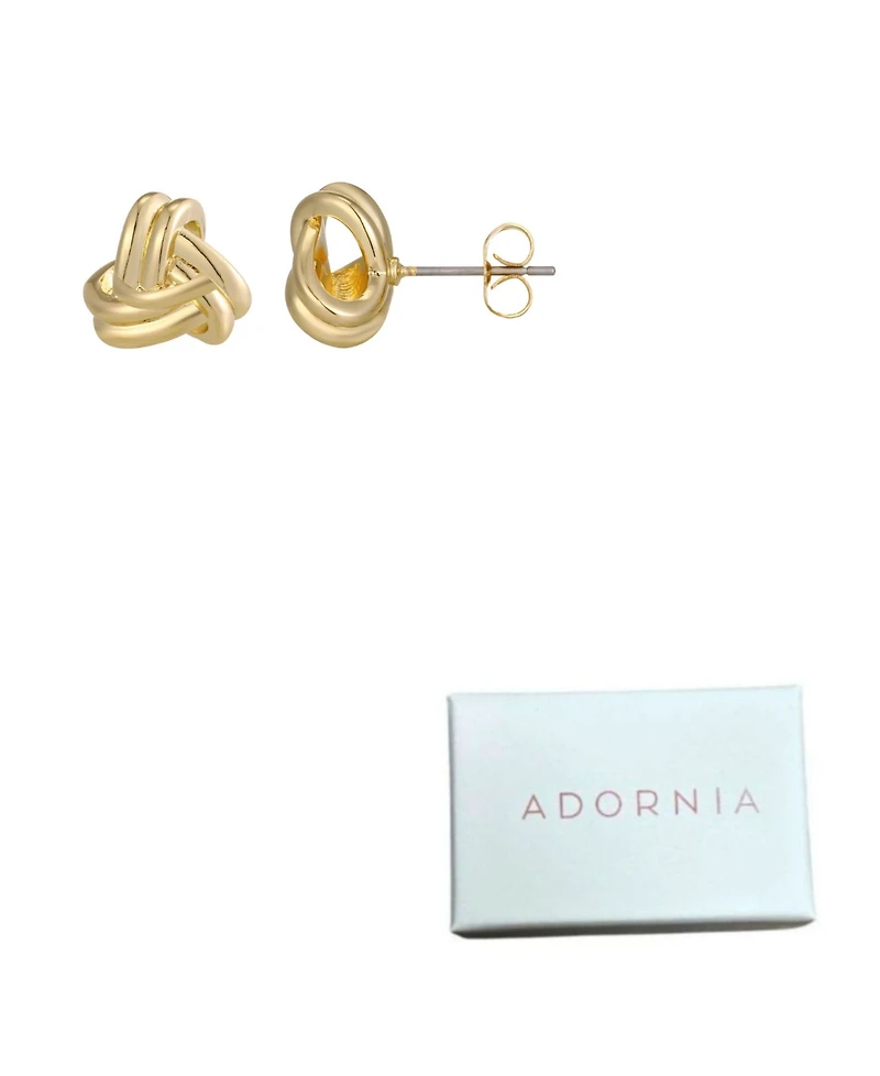 Adornia Gold-Plated Knot Stud Earrings