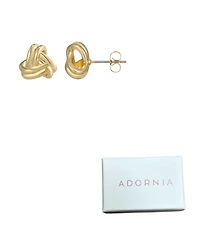 Adornia Gold-Plated Knot Stud Earrings