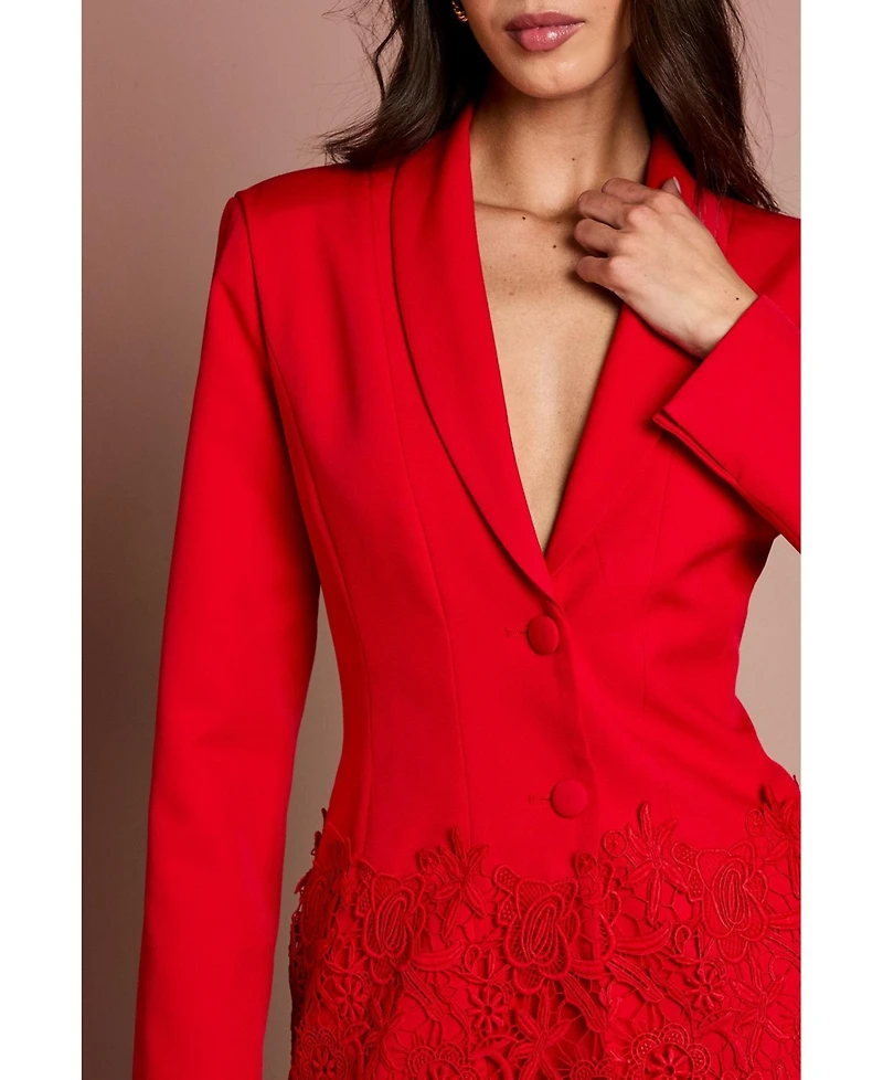 Coast Women's Embroidered Single Breasted Blazer