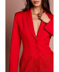 Coast Women's Embroidered Single Breasted Blazer