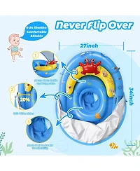 Aofar Baby Pool Float UPF50+ Sun Canopy Safety Seat