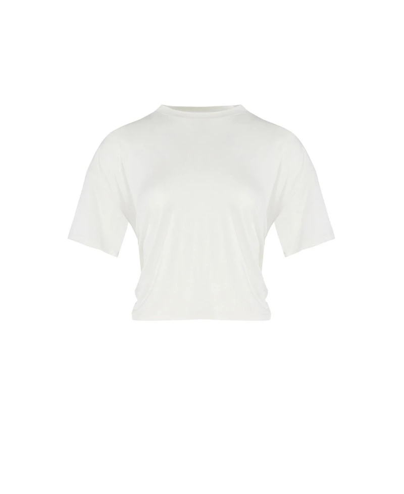 Pcfg Women's Free Heaven Draped Cropped T-Shirt