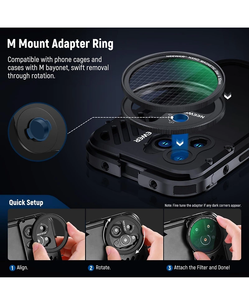 Neewer Camera Mounting Accessory with Cpl for select iPhone models