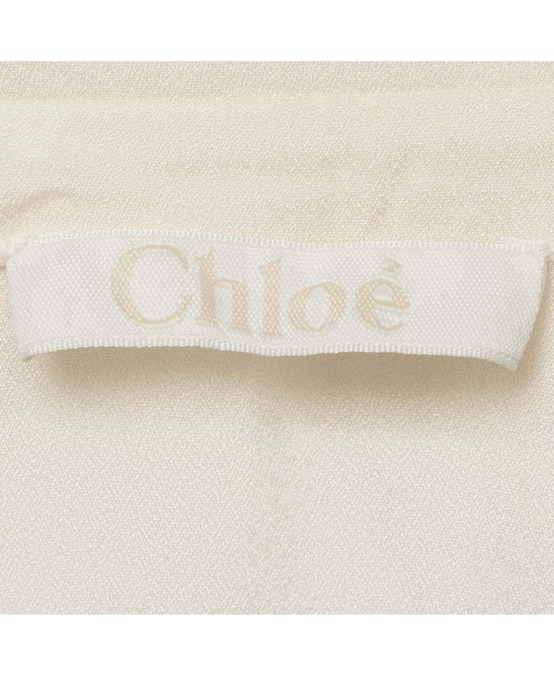 Pre-Owned Chloe Women's Embroidered Panel Crepe Blouse