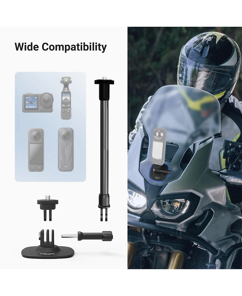 Neewer AC060 Camera Mounting Accessory for select GoPro, Dji and Insta360 action cameras