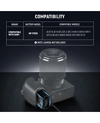 Neewer Np-FZ100 Camera Battery and Charging Accessory with Usb C for select Sony Np-f-series devices