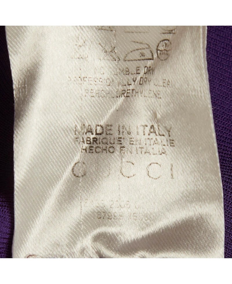 Pre-Owned Gucci Women's Cowl Neck Ruched Long Sleeve Top