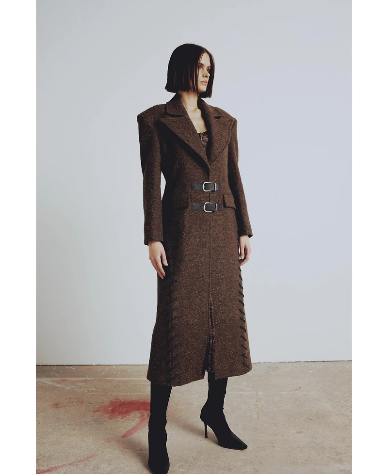 Pcfg Women's Cashmere And Wool Blend Long Overcoat
