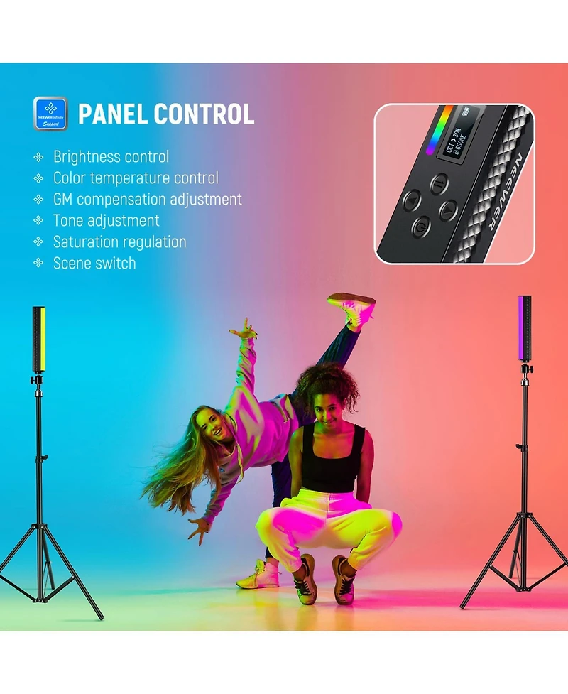 Neewer TL20C Led Video Light with 2550mAh, 2500K8500K, CRI95