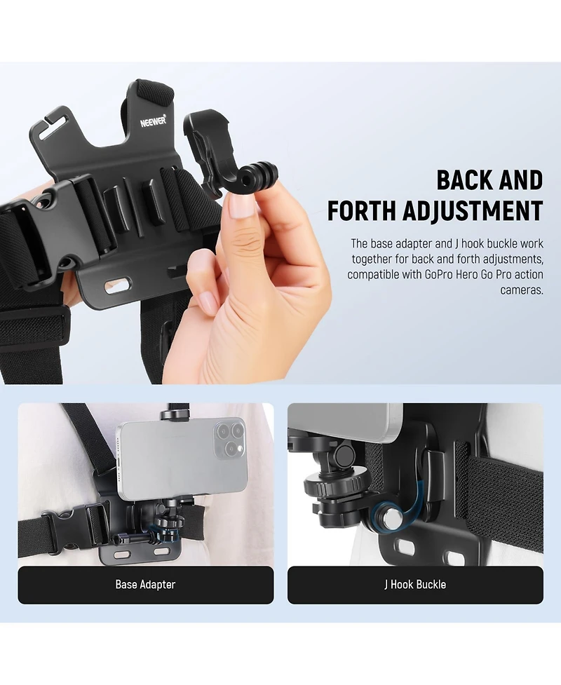 Neewer Gp-74 Camera Mounting Accessory for select GoPro, Dji and Insta360 action cameras