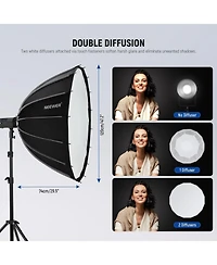 Neewer FS300 Softbox with 47.2inch, 120cm, Rgb for Aputure 120d Light Dome Godox sl60w Neewer Rgb