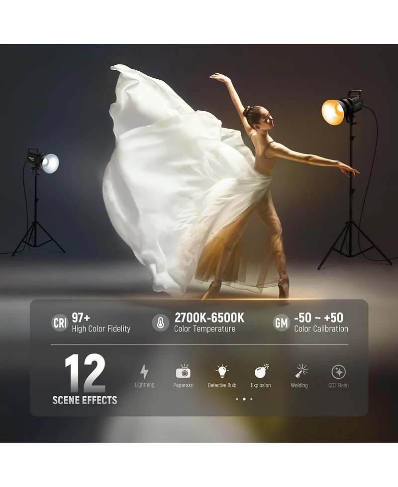 Neewer FS300B Led Video Light with 300W, 44500Lux, 2700K-6500K