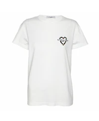 Pre-Owned Givenchy Women's Jersey Embroidered Floral Heart T-Shirt
