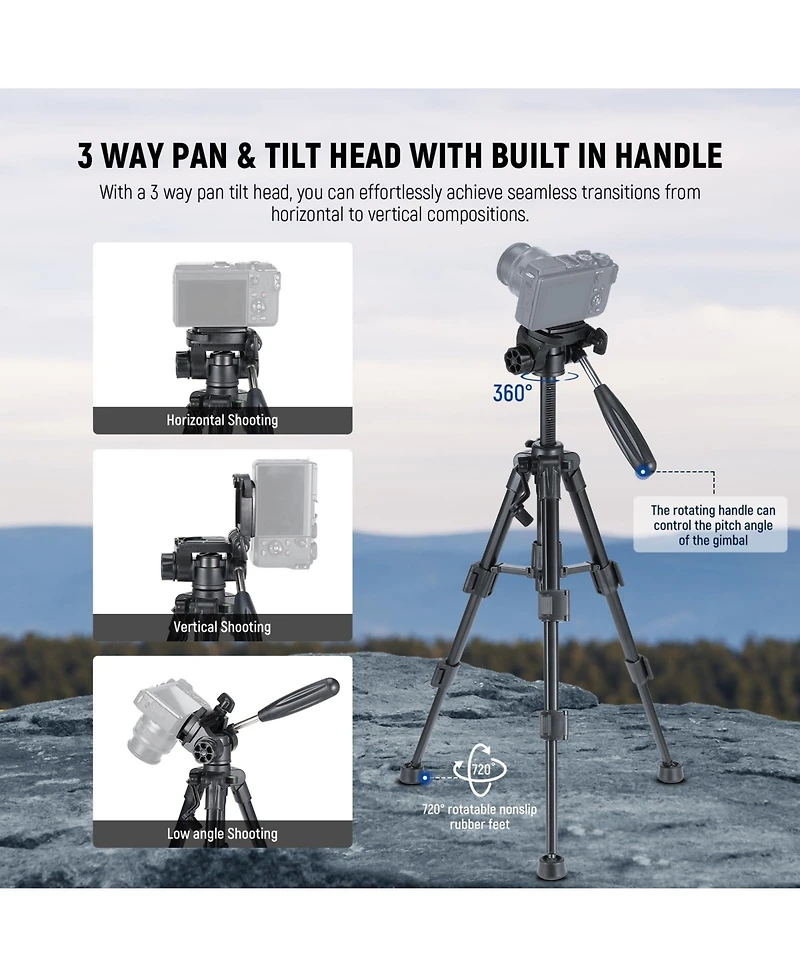 Neewer TP02 Camera Tripod with 13lb for select iPhone models