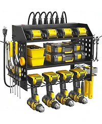 Xdovet Power Tool Organizer Charging Station Wall Mount Drill Holder Rack Workshop Storage