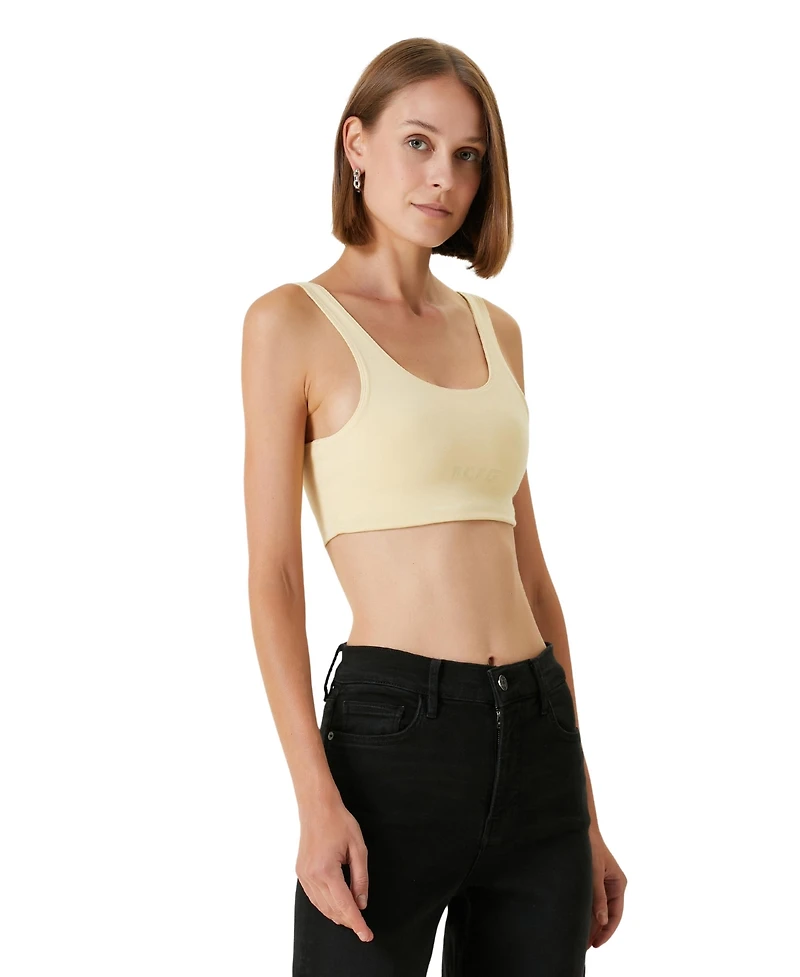 Pcfg Women's Cotton-Blend Wire-Free Yoga Bra