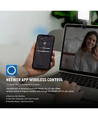 Neewer VL67B Led Video Light with 2000mAh, Bi Color for select iPhone models