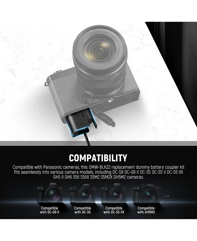 Neewer Dmw-BLK22 Camera Battery and Charging Accessory for Panasonic Lumix Dc-S9 Dc-G9 Ii Dc-S5 Dc-S5 Ii