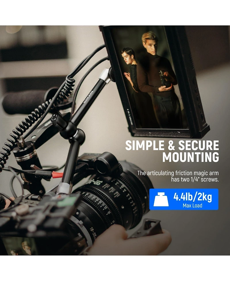 Neewer ST08 Camera Mounting Accessory with 25cm, 4.4lb, 2kg for SmallRig Cage