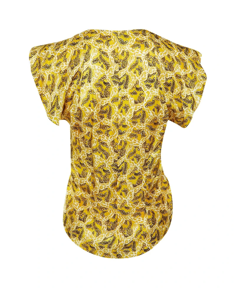 Pre-Owned Isabel Marant Women's Lonea Ruched Silk V-Neck Top
