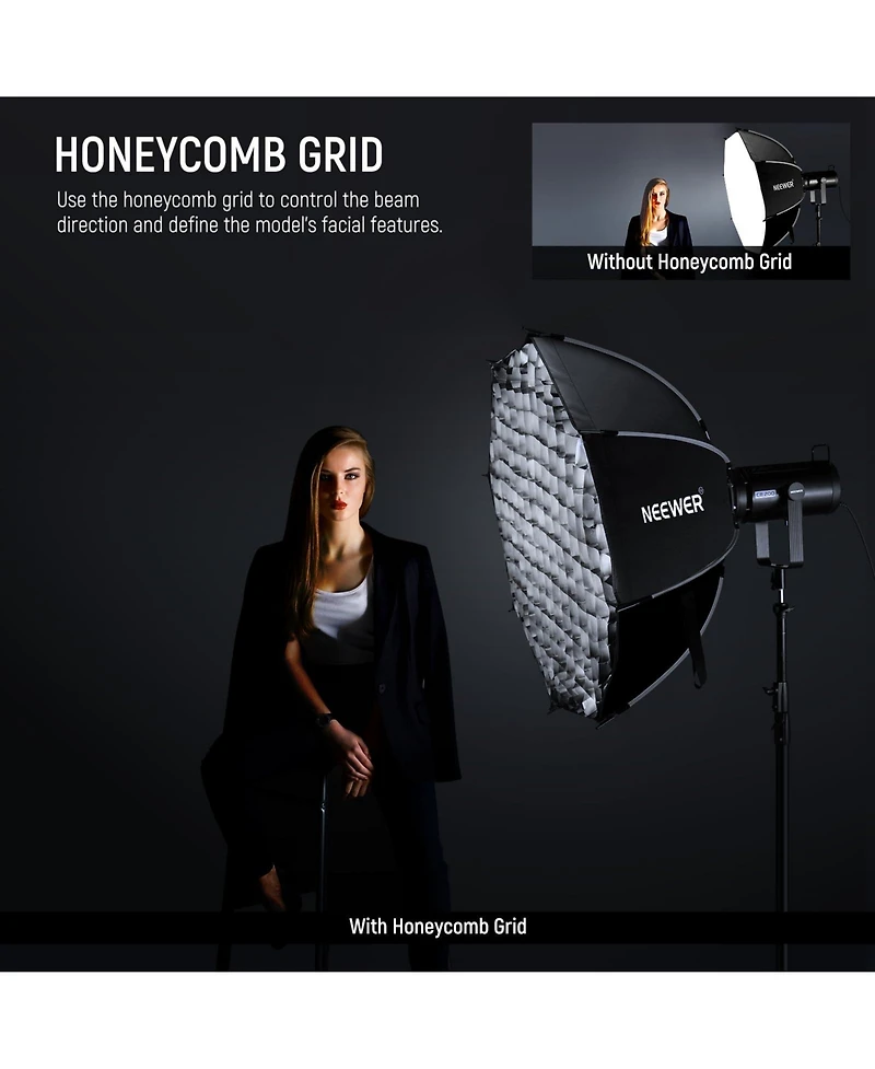 Neewer NS92P Softbox for Aputure 120d Godox SL60w Neewer Q4 AS600B CB300B