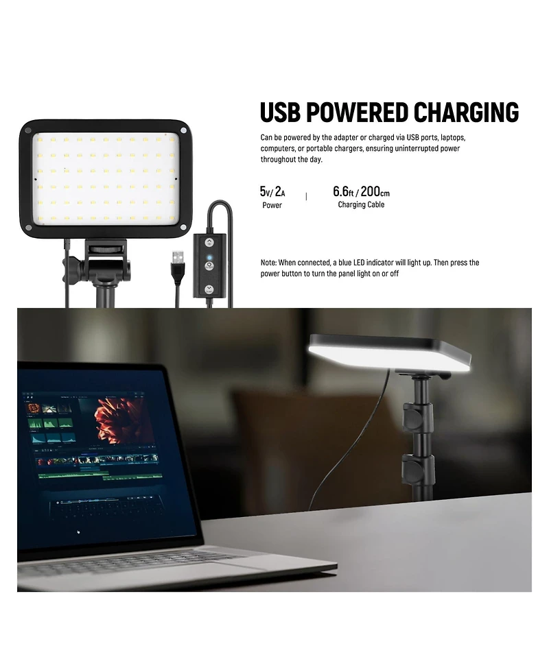 Neewer BP66 Led Video Light with 750lux, 3200K-5600K, CRI95