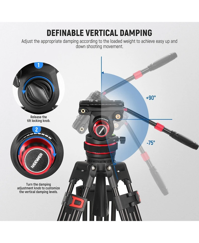 Neewer GM006 Camera Tripod with 22lb for Dji Rs Gimbals