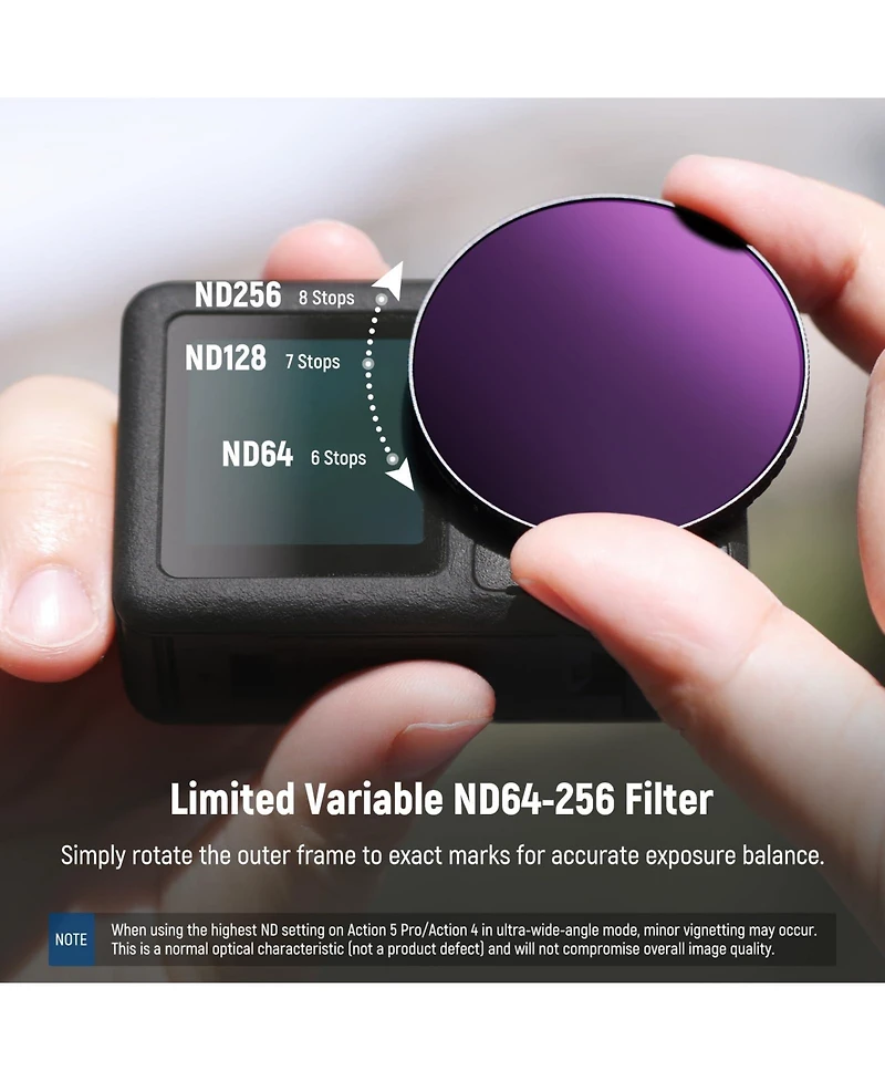 Neewer ND64-256 Camera Lens Accessory with ND64-256 for select Dji Osmo Action models