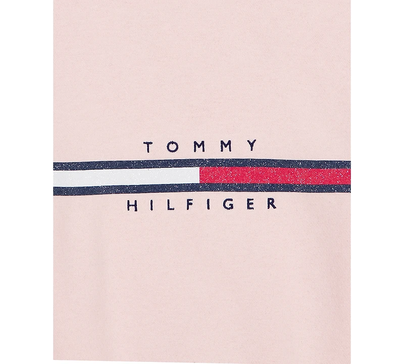 Tommy Hilfiger Girls' 2T-6X Long-Sleeve Sweatshirt and Pants, 2-Piece Set