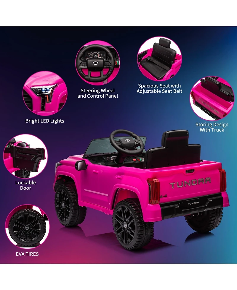 homfan 41.7 x 21.7 12.6 Inch Kids Electric Ride On Truck, 12V Licensed Pickup with Parent Remote, Battery Powered for Outdoor Adventure Play