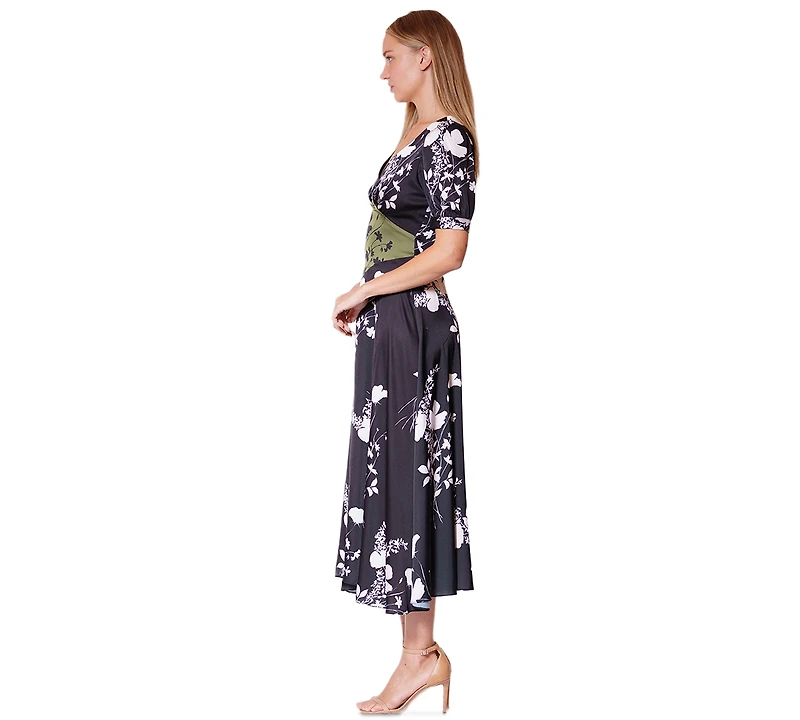 julia jordan Women's Short-Sleeve Midi Dress