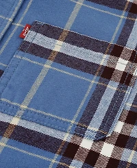Levi's Boys' 4-7 Hooded Plaid Flannel Shirt