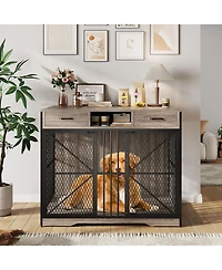 homfan 44 Dog Crate Furniture with Drawers
