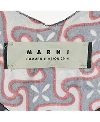 Pre-Owned Marni Women's Geometric Print Silk Draped Blouse