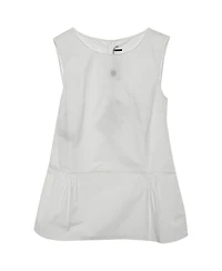 Pre-Owned Marni Women's Sleeveless Cotton Poplin Peplum Tank Top