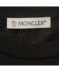 Pre-Owned Moncler Women's Metallic-Effect Logo Cotton T-Shirt