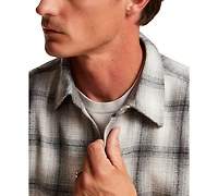Vintage & Black Men's Plaid Faux Wool Overshirt Jacket
