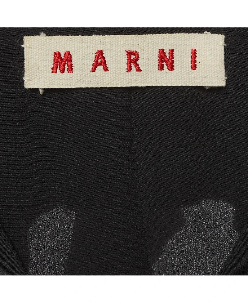 Pre-Owned Marni Women's Ruffled Silk Zip-Front Top