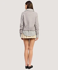 En Saison Women's Annie Side Zipper Skirt